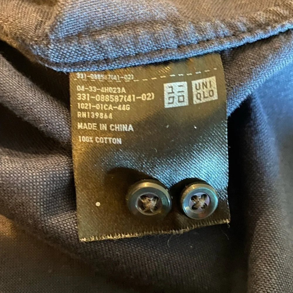 Men’s navy blue 1=UNI QLD slim fit size M button down shirt - Picture 13 of 13